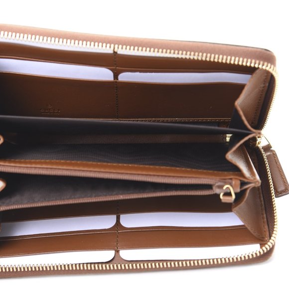 Gucci Zip Around Leather Wallet with Metallic Logo new in box - Picture 6 of 10